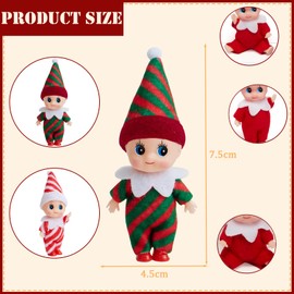 2pcs Mini Baby Elves Christmas Elf Baby Dolls for Girls Boys,Cute Little Elfs Twins Tiny Christmas Dolls Elf Accessories,Girl Elf Small Elf Baby Doll Elf Novelty Gift for Kids Xmas Stocking Stuffers