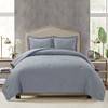 Chezmoi Collection Wilmer 3-Piece Waffle Weave Comforter Set - Soft
