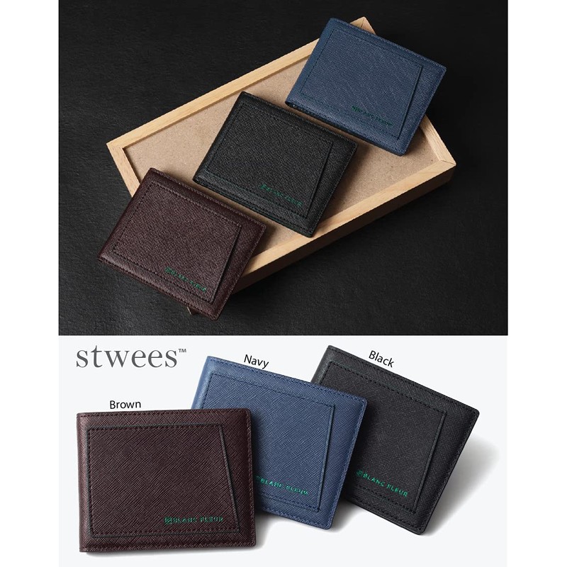 maskfactory stwees bifold leather wallets - Ultra slim, RFID, Front