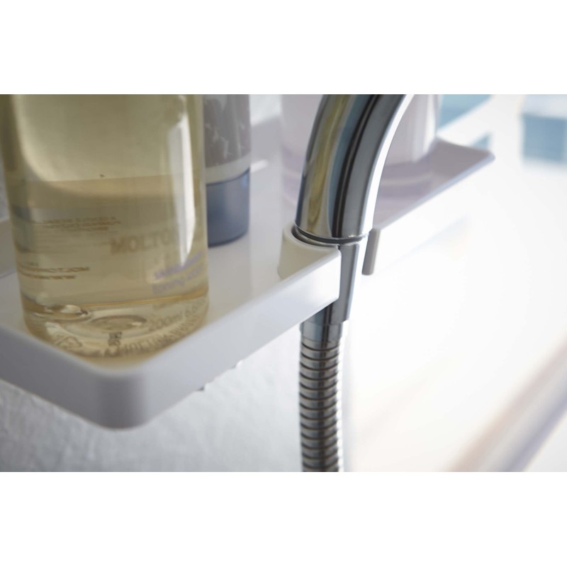Yamazaki Industries Shower Holder Tray, White, Approx. W 8.7 x