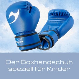 Ju-Sports Children's Boxing Gloves - Blue I Boxing Gloves with Moulded Foam Part for Sandbag & Light Boxing Training I with Ventilation of the Hand I Size 6 oz