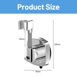 Shower Head Holder, No Drilling, Suction Cup, 120° Adjustable Shower Head Holders, Shower Head Holder, Hand Shower Holder