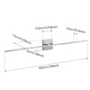 CCYCOL Bathroom Lighting Fixtures Over Mirror - 39 Inch Brushed