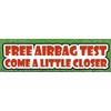 Free Airbag Test Slogan Sticker Decal Design