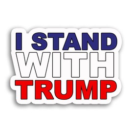 I Stand with Trump Sticker Decal Notebook Car Laptop 5.5"x4" (Color)