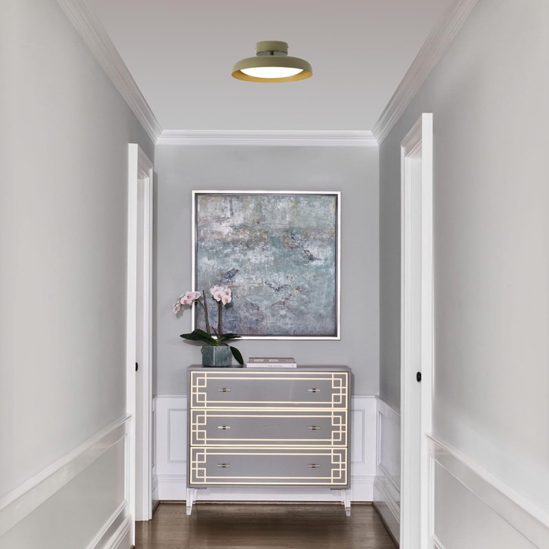BISAMIYA Modern LED 12.6 inch Ceiling Light, Adjustable Semi Flush