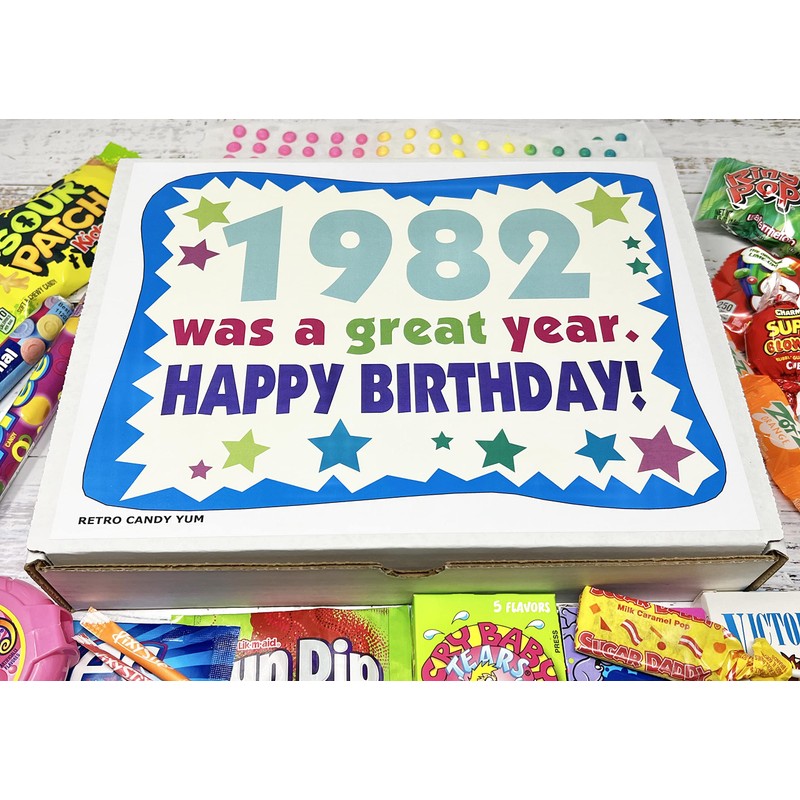 RETRO CANDY YUM ~ 1982 44th Birthday Gift Box of