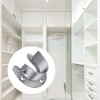 4 Packs Stainless Steel Wardrobe Bracket U-Shaped Rod Socket Flange