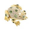 Rhinestone Frog Jewelry Box Painted Electroplated Frog Figurine Jewelry Boxes