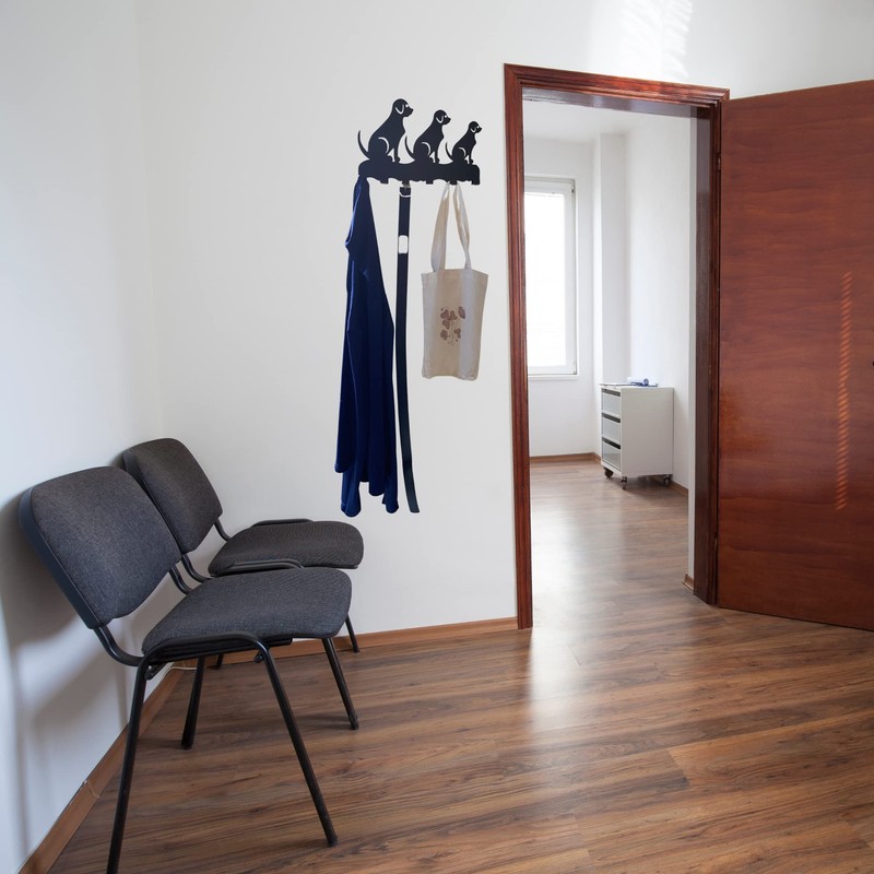 Dycmetal - Perchero para pared perros, colgador para correa de