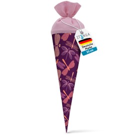 itenga Sibling School Cone - 35 Cm, Animals, Animal Pattern, Gift Packaging, School Cone, Cardboard Cone, Felt Closure, Children / Adults
