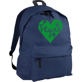 Hippowarehouse VEGAN backpack ruck sack Dimensions: 31 x 42 x 21 cm Capacity: 18 litres