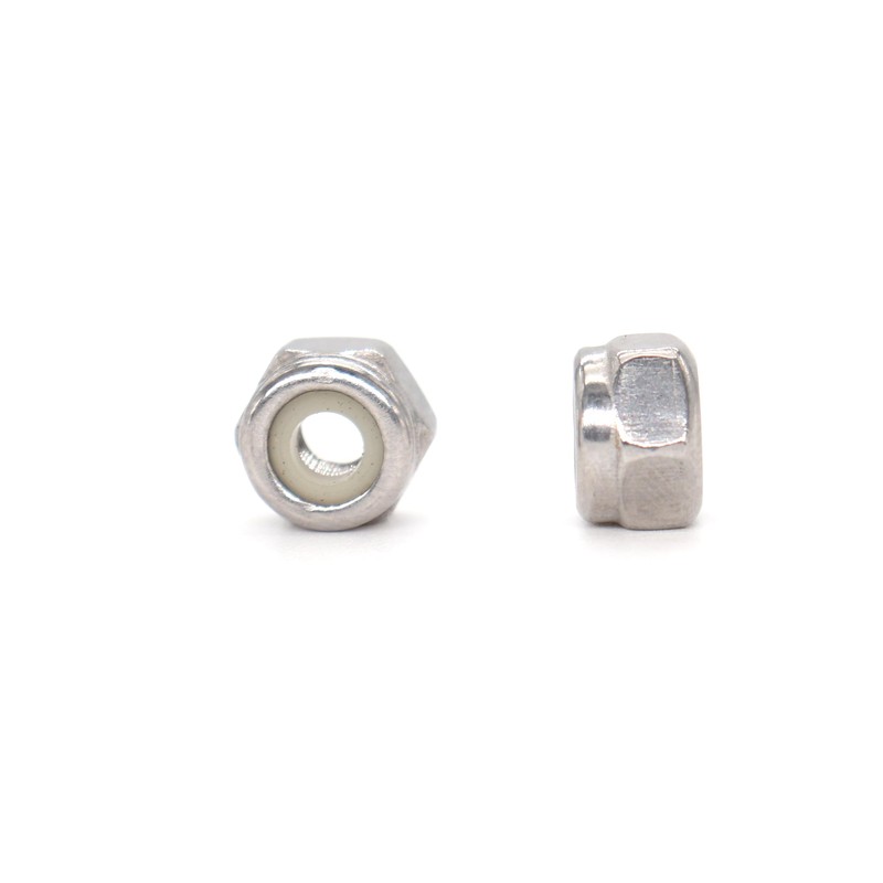 BinifiMux 100pcs 10-32 Nylon Inserted Lock Nuts - 304 Stainless