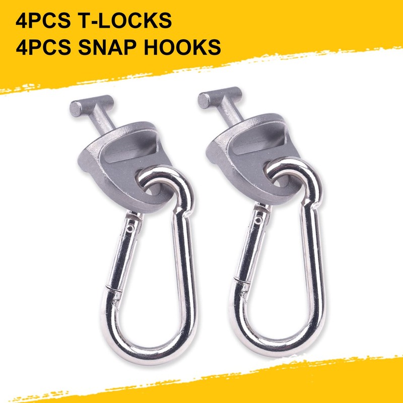AMTHKNO 4-Pcs T-Lock Adapter W/Snap Hooks for Tonal Accessories, Tonal