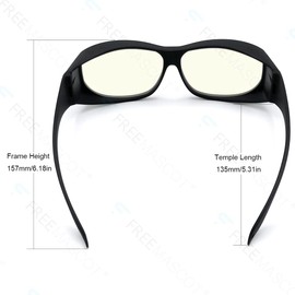 FREEMASCOT OD 6+ 9000nm - 11000nm Wavelength CO2 Laser Safety Glasses for 10.6um CO2, 10600nm Laser Safety Glasses (Frame Style 4)