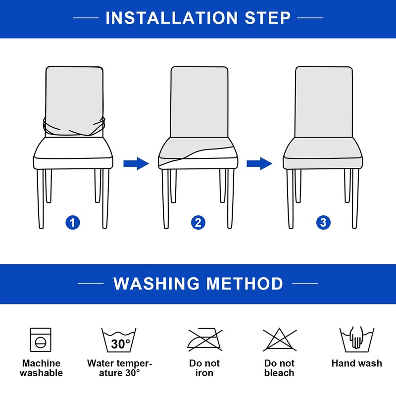 Stretch Dining Chair Covers Soft Removable Kitchen Seat Covers Parsons