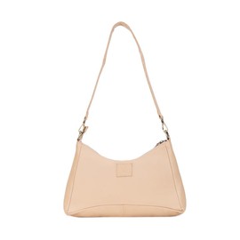 Leatherkart Maria Beige Hobo Bag with Adjustable Broad Shoulder Strap Handcrafted Genuine Leather Hobo Bag Elegant Hobo Crossbody Bag with Spacious Compartment and 2 Pockets