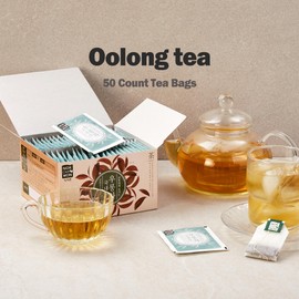 [Nokchawon] Oolong Tea, Premium Pure Tea, Iced Tea, Cold Brew Tea, Semi-Fermented Tea from Korea, 50 Count Tea Bags, 2.1oz(60g)