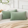 Kevin Textile Spring Oblong Throw Pillow Striped Corduroy Rectangle Pillow