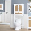 Spirich Over The Toilet Storage Cabinet with Rattan Doors, Over