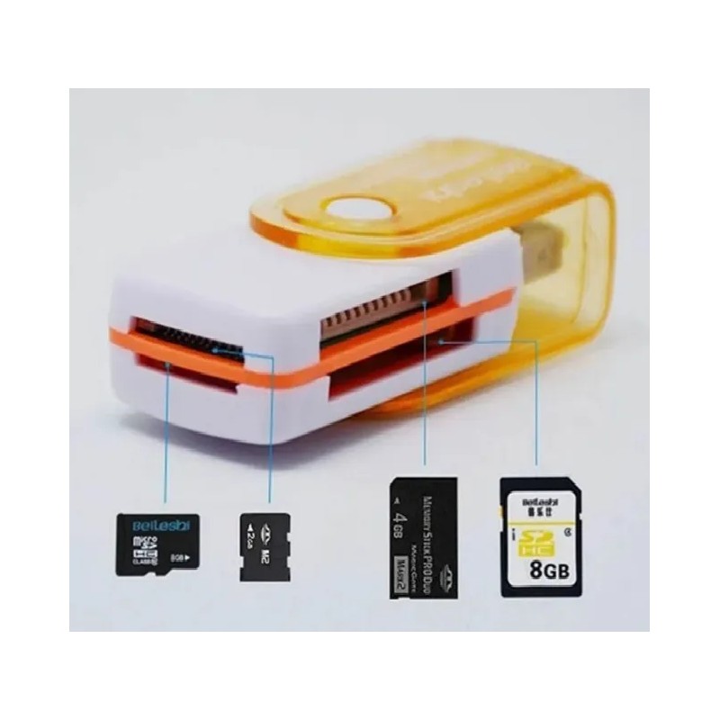 Lector De Memorias BKT LDM401 USB 2.0 Para SD Micro