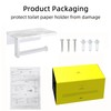 Gypie Brushed Nickel Toilet Paper Holder with Natural Marble Shelf,