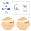 MICSAVI Asymmetric Earrings Moon Star Stud Earrings Women's Jewellery Hypoallergenic
