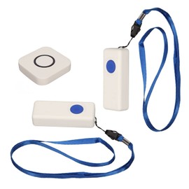 Zunate Nurse Pager, Emergency Pager System for Monitoring Elderly, 1 Plug-in Receiver and 2 Nurse Call Buttons, 330M Remote Transmission