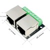 PENGLIN 2 x RJ45 Ethernet Breakout Board Double Socket Adapter,