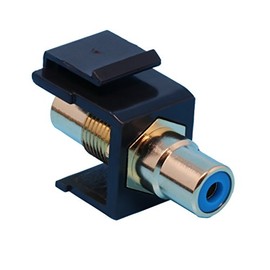 RiteAV RCA Blue Keystone Coupler Black Female/Female