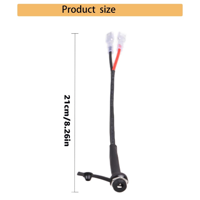Power Plug Connector Replacement Part with Dust Cover, Compatible with