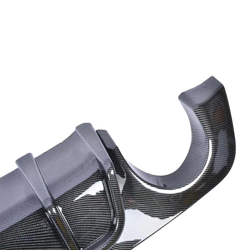 Promrmr Rear Bumper Lip Diffuser Splitter With Brake Light Black
