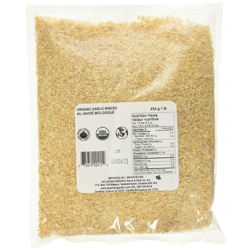 Splendor Garden Organic Garlic Minced - 454 g