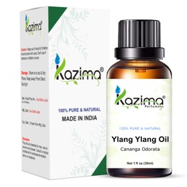KAZIMA Ylang Ylang Essential Oil - 100% Pure Natural & Undiluted For Skin care & Hair treatments (30ml)