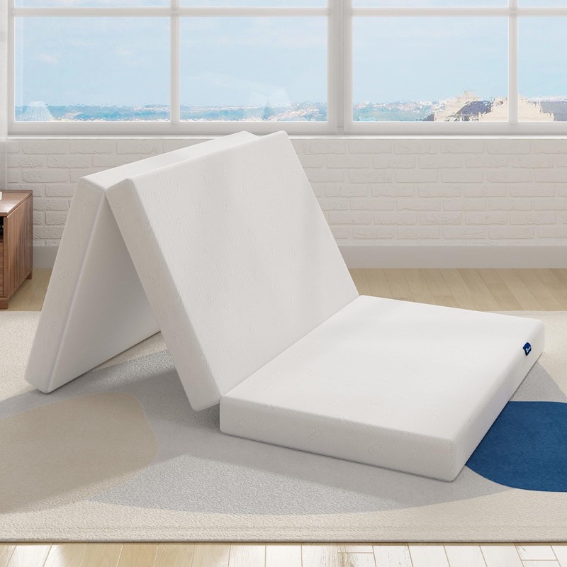 Avenco Folding Mattress, 4 Inch Trifold Mattress, Queen Size Folding