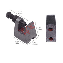 Aiwaiufu 10 Packs 1/2"-13 Heavy Duty Top Beam Clamps, Safety Rod Beam Clamp, Wall Mount Ceiling Vertical Piping Support for Copper/PVC Tubing, Max 3/4" Jaw Opening, UNC Thread