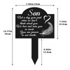 Memorial Grave Stake for Son – 13.8 × 7.9 inch