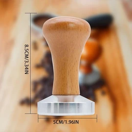 AMJKEJI Coffee Tamper 50 mm, Espresso Tamper, Stainless Steel Coffee Tamper, Includes Tamper Mat, for Perfect Espresso Barista Tool, Design Coffee Tamper Set, for Cafes and Coffee Lovers
