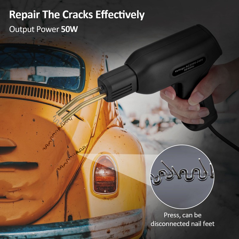 Plastic Welding Machine Car Bumper Repair Kit, 50W Garage Tools