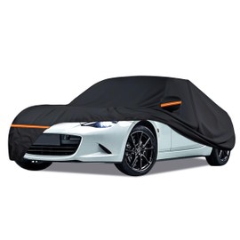Amooca Car Covers Custom Fit for Mazda MX-5 Miata (1989-2024) Waterproof Sun-Proof All Weather for Automobiles Snow Cover 420D with Door Zipper Cotton Lining