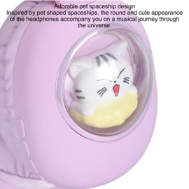 GOWENIC Kids Bluetooth Headphones, Wireless Headphones with RGB Lights, Cat Earbuds, 20 Hours Playtime, HiFi Stereo Headphones with Microphone, Microphone for Kids, Boys, Girls