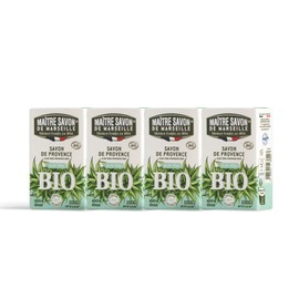 (Value Set of 4) Maitre Savon de Marseille Sabon de Provence Bio Aloe Vera 3.5 oz (100 g), Bio Soap, Eco-Friendly