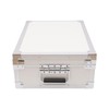 DYNAMI Aluminum Alloy Locking Storage Box, Silver Storage Lock Box