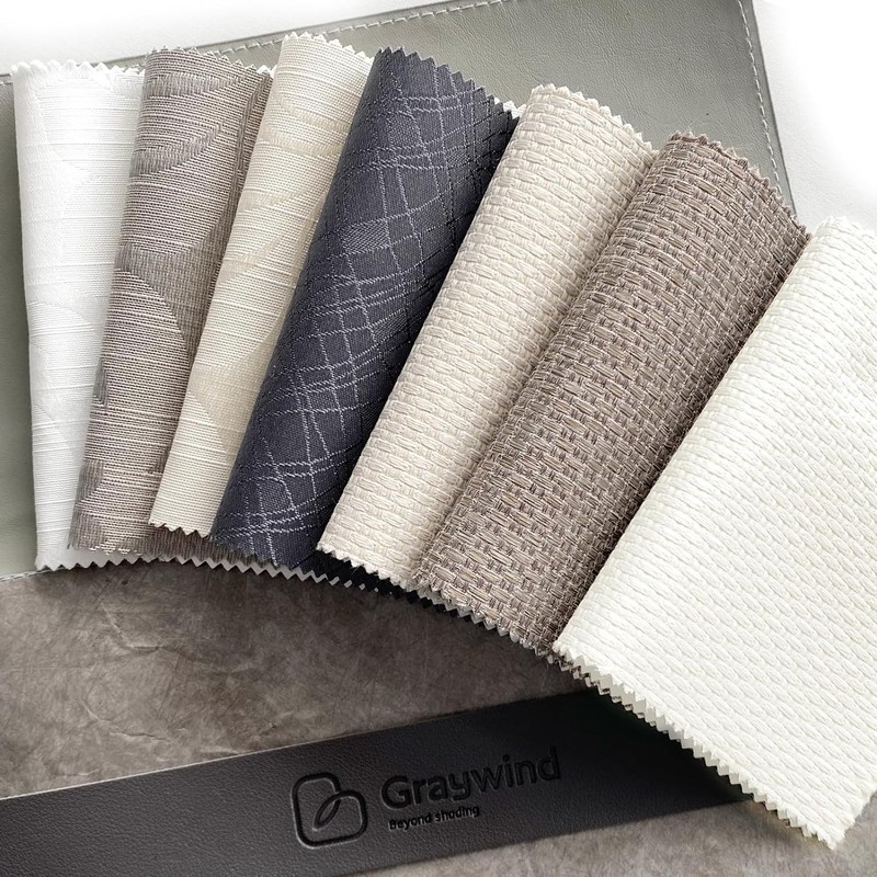 Graywind Roman blinds fabric pattern