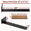 10 Inch Shelf Brackets, 12 Pack Floating Shelf Bracket, 1/5”