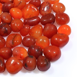 Carnelian Crystal Set - Tumbled Stones - Polished Stones - Decorative Rocks - Gemstones and Crystals - Polished Crystals - Wiccan Decor - Crystal Decor - Good Luck Gifts