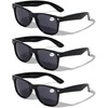 V.W.E. 3 Pairs Classic Comfortable Reading BIFOCAl Sunglasses - UV