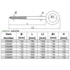 AERZETIX - C58287 - Set of 2 screw hooks eyelet