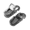 One-Touch Clip 5MM Round Cord Fish Clip Gray (Set of