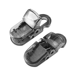 One-Touch Clip 5MM Round Cord Fish Clip Gray (Set of 6)